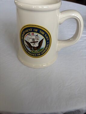 Department of the Navy Cream Ceramic Coffee Mug
